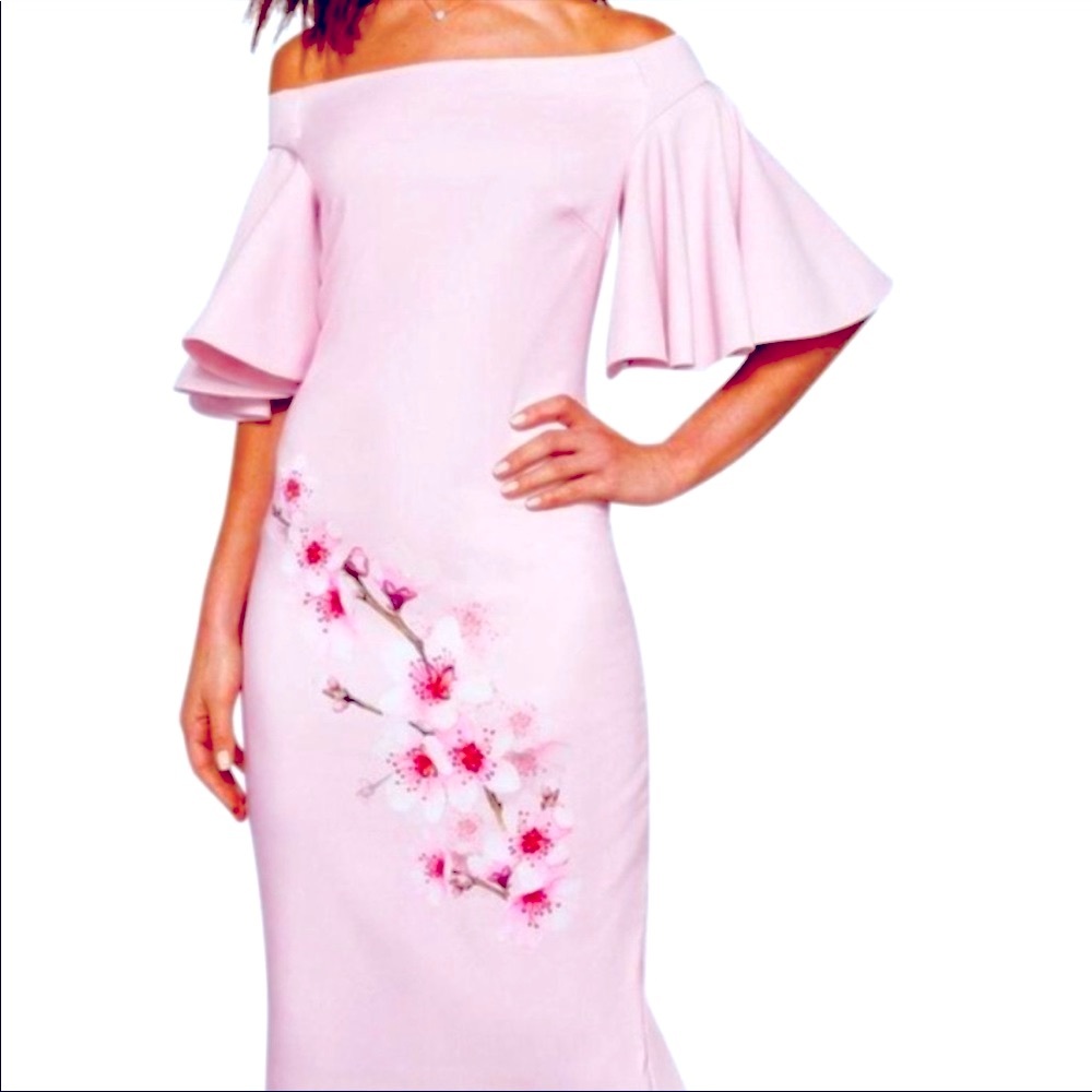 2021 TED BAKER. CALINDA DRESS LIKE NEW FROM 2021 COLLECTION/ SEASON - Picture 2 of 7